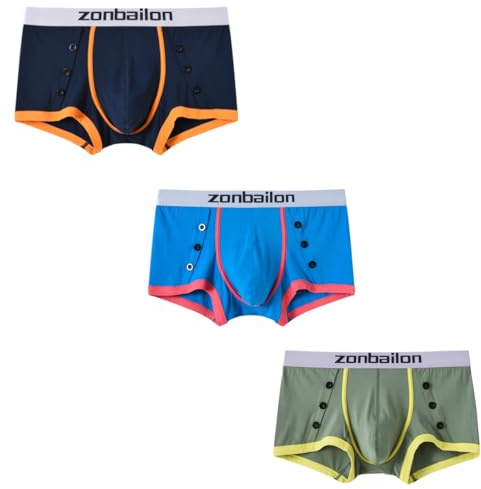 YAHWULAI Boxer da uomo in materiale morbido Big Ball Pouch vita larga fibra di bambù senza bordo