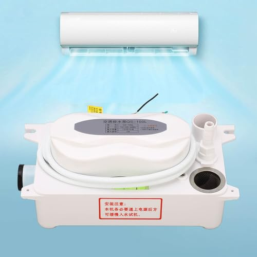 Pompe à Condensats 2 M de Levage 110 V Pompe de Vidange avec Réservoir D'eau de 0,6 L Débit 100 L/H Fonctionnement Silencieux Fonction Automatique pour Machines à Glaçons