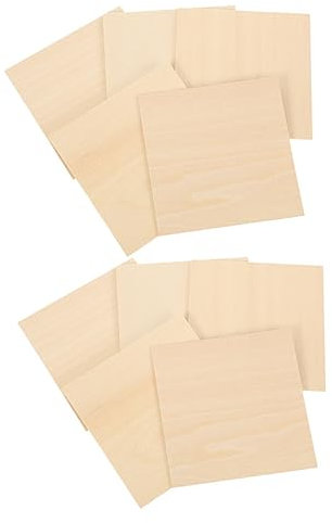 SEWACC 10stücke Holzbretter Zum Basteln Ungeschliffen Für Diy-vorhaben Holzplatten Zum Malen Und Gestalten Für Kreative Aktivitäten