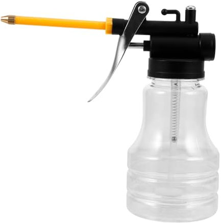 iplusmile 250ml Refillable Oil Bottle with Long Rigid Spout, Plastic Engine Oiler Pot, Easy to Operate and Labor-saving, for Garage and Automotive Maintenance