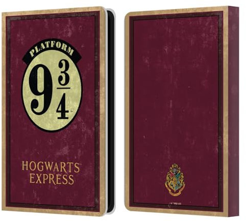 Head Case Designs Offizielle Harry Potter Plattform 9 3/4 Standorte Typografie Leder-Wallet-Hülle Kompatibel mit Kindle Paperwhite 5 (2021)