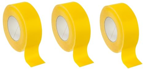 3x Klebeband gelb 60mm x 40m | für Dampfbremse Dampfsperre Dampfsperrfolie Dampfbremsfolie, OSB Platten | 3 Rollen