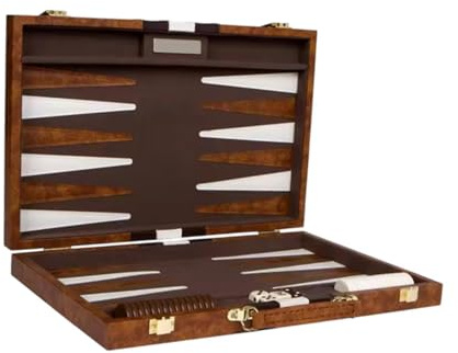 Luwecf Backgammon Set mit Koffer, Brettspiel für 2 Spieler, für Profis, Kinder Und Erwachsene