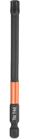 QUARKZMAN T40 Punte Cacciaviti Torx 4 (100mm) L Set Precisione | Gambo Esagonale 1/4, Magnetiche, Antimanomissione, a 6 Punte, in Acciaio Fosfatato S2, Utensili Elettrico Industriali