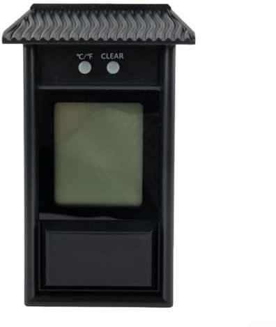 LCD Max Min Thermometer für Innen- und Außenbereiche, perfekt für die Überwachung von Gewächshäusern und Gärten (schwarz)