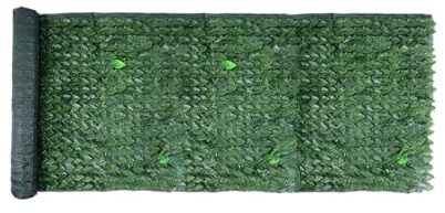 Zendea Siepe Artificiale da Esterno 100x300 cm con Foglie Lauro in PVC e Rete Ombreggiante – Frangivista per Recinzione Giardino, Copri Ringhiera Balcone
