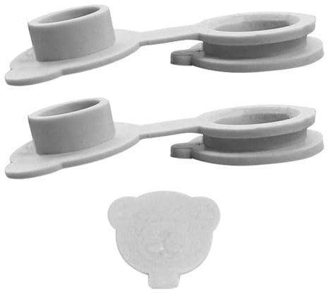 Confezione da 2 tappi per vasca da bagno, tappo per lavandino doccia, tappo di scarico in silicone a di orso, a prova di perdite, per vasca da bagno per bambini, lavello da viaggio, facile da