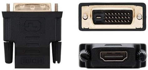 Watio Wave Adaptateur - dvi mâle 24+1 vers HDMI Femelle, Permet de connecter des appareils vidéo, Haute qualité de Transmission, Design Compact et Durable.