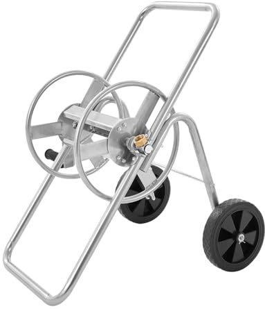 Carrello avvolgitubo, soluzione mobile per riporre il tubo dell'acqua da giardino per una facile manutenzione del prato e del cortile