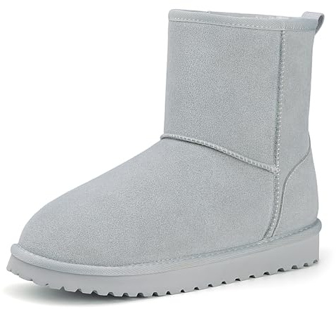 Mishansha Botas Mujer Invierno con Peluche Forro Zapatos Nieve Gris Gr.41
