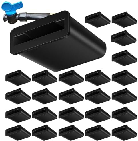 Accessorio Terminale di Pieghevole per Tubo Gocciolante - Tubo Gocciolante per Giardino,Connettori Tappo 16 mm di 25 Pezzi per Serra Paesaggio Esterno Ortaggi Piante