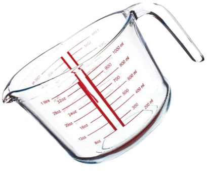 POPETPOP Taza Medidora De Vidrio Templado 1 Escala Clara Vidrio Resistente Para Cocina Hornear Uso Doméstico