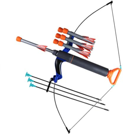 LIXSAZSE Spara Giocattoli Tiro con L'Arco Set di tiro Giocattolo per Bambini all'aperto in plastica Facile da Usare Gioco di con L'Arco Elastico Resistente all'Usura Giocattolo
