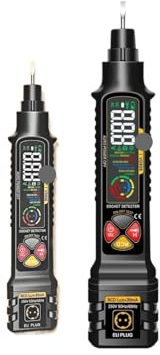 VD808 Smart Electric Pen Tester NCV-Sensor / 110 V AC berührungsloser Netzwerkkabel-Spannungsdetektor Tragbares Kabel-PlugTool(Black US Plug)