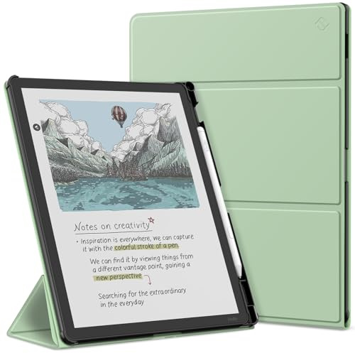 FINTIE Stand Case for 11 Kindle Scribe 3rd Gen & Colorsoft 1st Gen 2025 | Built-in Pen Holder, Two Viewing Angles Trifold Cover with Auto Sleep/Wake, Agave Green