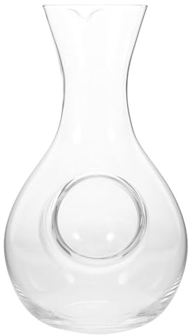 DOITOOL Dispensador de Vino de Vidrio de 400ml Cavidad para Hielo, Jarra Pequeña para Enfriamiento Rápido y Uso Versátil en Fiestas y Mesas