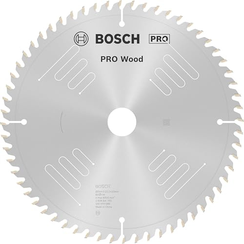 Bosch 1x PRO Wood Kreissägeblatt für Netz-Kapp‑ und Gehrungssägen (für Weichholz, Hartholz, Ø mm, Professional Zubehör Kapp- und Gehrungskreissäge)