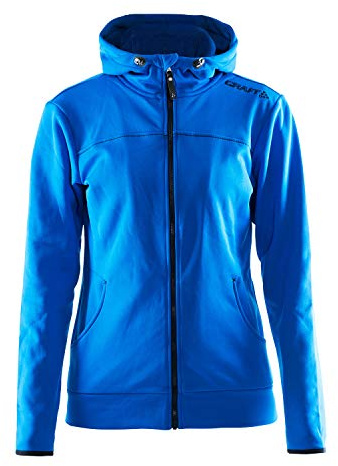 Craft Damen-Kapuzenjacke, Durchgehender Reißverschluss, Schwedenblau, Größe XL