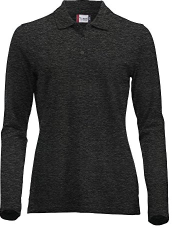 Clique Clothing, maglia a maniche lunghe classica in cotone, da donna, vestibilità moderna, da XS a XXL Anthracite X-Large