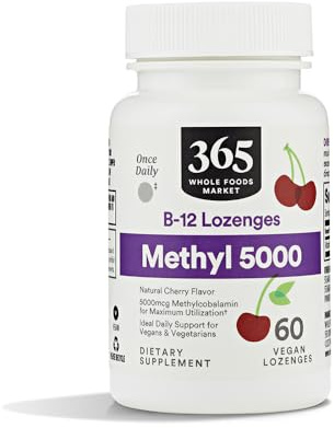 365 by Whole Foods Market, Methyl B-12 5000Mcg Cherry, 60 Lozenges
