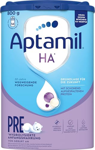 Aptamil HA PRE – 800g – Anfangsmilch von Geburt an – Milchpulver – DHA