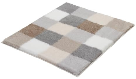 Kleine Wolke Badteppich Caro Kaschmirfarben 55 x 65 cm | OEKO-TEX zertifiziert, rutschhemmende Unterseite, für Fußbodenheizung, maschinenwaschbar, 100% Polyacryl