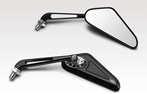 Universalprodukte - Kit Spiegel 'Strike' Kurz (RM-0501B/CP) - Rückspiegel Seitenspiegel Lenkerendenspiegel - Aluminium - Motorradzubehör De Pretto Moto (DPM Race) - 100% Made in Italy