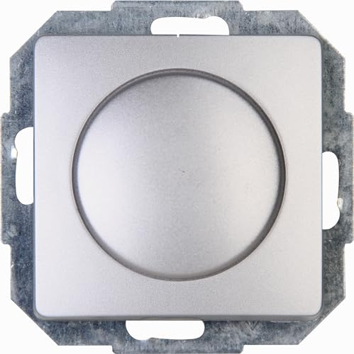 Kopp Paris Druck-Wechsel-Dimmer, Kombigerät, LED-Dimmer, für Glüh-Lampen, 230V Halogenlampen, Phasenanschnitt, RL 20-250W/VA, LED 3-35W, 230 V~, 50Hz, silber, 843420087