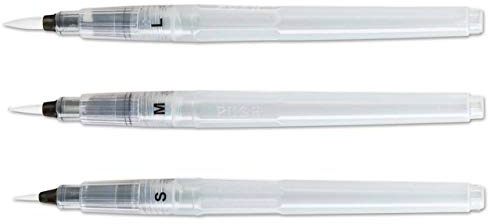 3 Stücke Crelando Wasserpinsel für alle Nass- und Aquarelltechniken