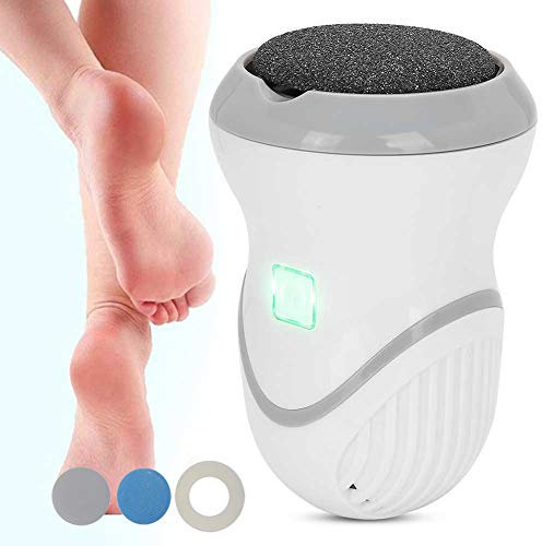 Élimine les callosités électriques, élimination des callosités avec une lime pour les pieds Rechargeable avec système d'aspirateur et 2 vitesses