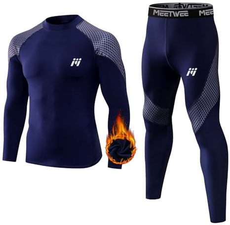 MEETWEE Thermounterwäsche Funktionsunterwäsche Ensemble de sous - vêtements Thermiques pour Hommes Homme