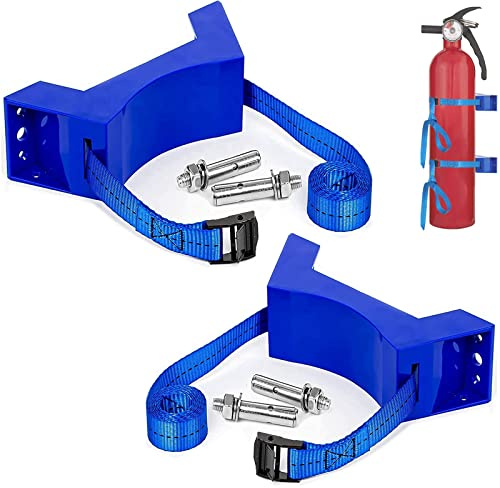 Cylinder Wall Mounted Bracket,Nitrogen Tank Propane Tank Holder with SUS 304 Screws & 59 Inch Straps Supported 4-12,2 Pack(Blue)