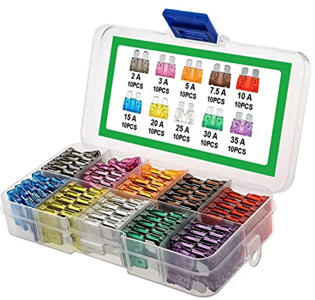 predolo 100 Flachsicherungen Sortiment Kit, 15 20 25 30 35A