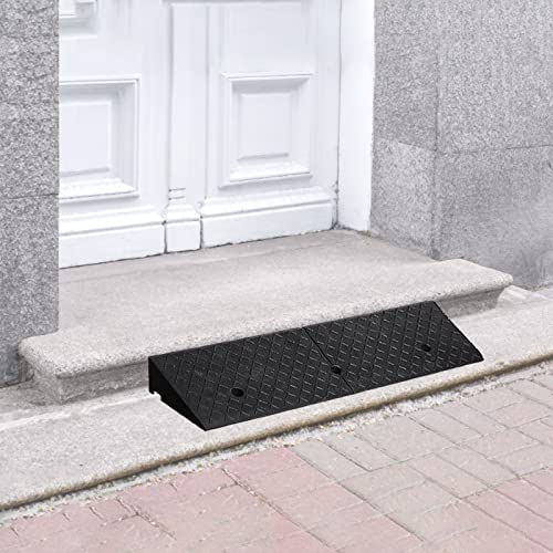 Türschwellenrampe für Rollstuhl/Anhänger/Türschwelle 3 Zoll / 4 Zoll / 5 Zoll / 6 Zoll Anstieg, strapazierfähige Handicap-Rampen für Stufen Treppenladerampe (Color : Height, Size : 14cm/5.5inch) (Hö