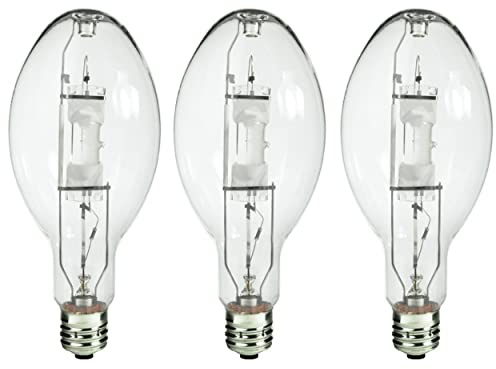 Bluex Bulbs (3 Pack MH400/U/MOG 400W Metal Halide Bulb Mogul Base (E39) - ED37 Clear M59 HID Lamp 36000 Lumens
