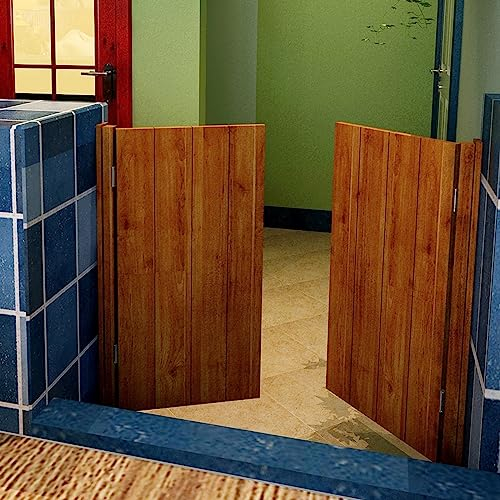 Pendeltür Saloontür Schwingtür Flügeltür Doppelschwingende Verandatür, Außenduschtür Für Balkon, Terrasse Und Garage, Holz Café Salon Türen Für Restaurant Küche Kommerziell 60 70 80 90 100 CM ( Color