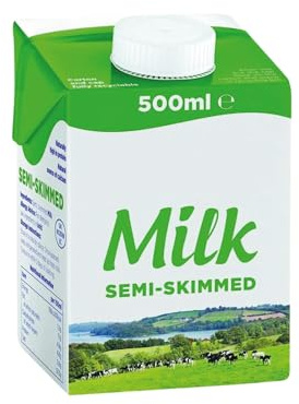 Lakkeland Dairies Semi-Skimmed Milk | 24 Pack of 500ml | Long Life | Delicious & High in Protein