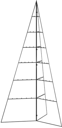 vidaXL Metall-Weihnachtsbaum für Dekorationen Schwarz 140 cm