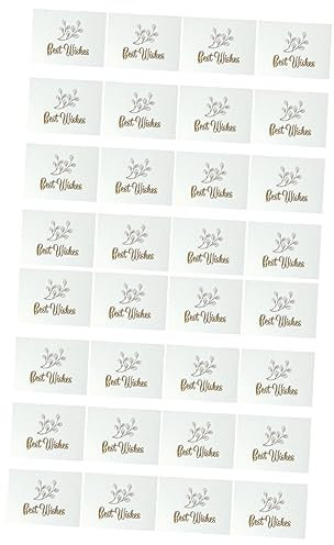 NUOBESTY 2 Sätze à 100 Stück Geschenkbox Dekorationskarte Hochzeitsgeschenkkarten Geburtstagsgrußkarten Verlobungskarten Danke Karten Segenskarten Danke Dir Karte Weiß Papier Mini