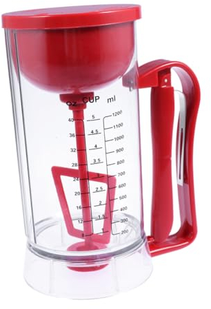 TOPBATHY Séparateur De Graisse Distributeur De Pâte à Crêpes Outil De Cuisson Distributeur De Pâte à Gâteau Rouge Positionner Électrique