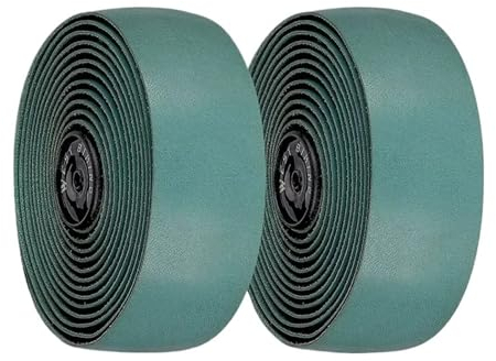 Lenkerband Echtes Leder Lenkerband for Rennrad Retro Farbe Drop-Bar Fahrrad Lenker Wicklung Fahrrad Zubehör (Color : Green)