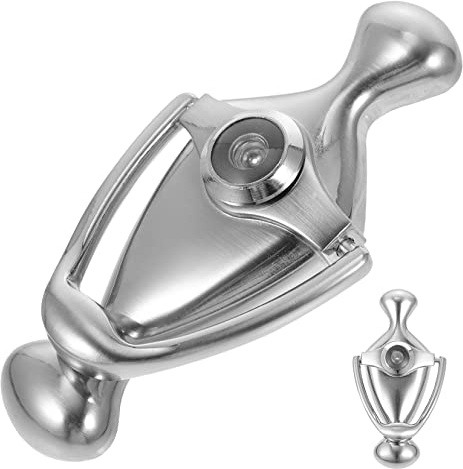 Hoement 304 Stainless Steel Door Security Knocker Integrated Peephole Viewer Zinc Alloy Front Door Hardware for Home and Hotel Entrance