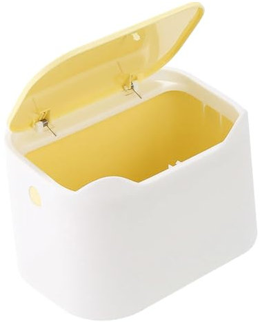 TOGEVAL Poubelle De Bureau Mini Avec Couvercle à Pression Petite Corbeille à Déchets Compacte Pour Salle De Bain Cuisine Et Bureau Design Pratique Et Anti-odeur Adaptée Aux Espaces Réduits