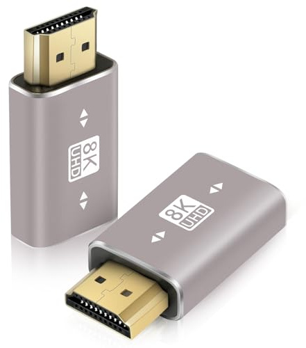 AXFEE 2.1 Adaptateur HDMI 8K, 2 PCS Adaptateur HDMI Mâle vers HDMI Femelle | Compatible avec Ordinateurs Portables, tablettes, caméscopes, moniteurs et téléviseurs 8K@60Hz, 4K@120Hz