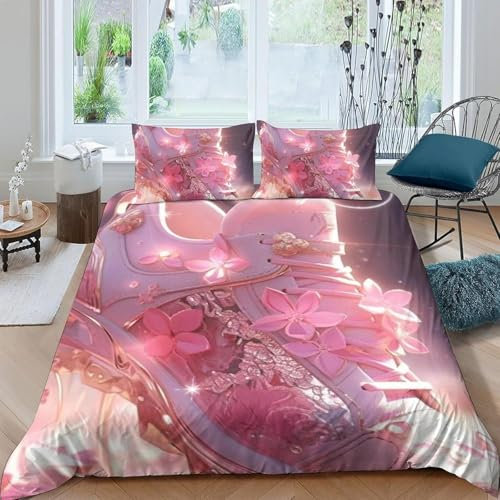 Copripiumino Ragazzo Anti Allergia 240X220 Cm Tacco Alto 3D Biancheria Da Letto Piumino Stampato Copripiumino Con Cerniera Morbida Microfibra Antiacaro Biancheria Da Letto Con 2 Federe-97719414783780