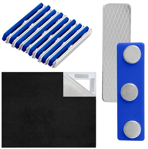 KIPTVO 8 Pairs Magnetic Curtain Closure, for Window Blinds Closure with Adhesive Magnets Clips, Blackout Blind Accessory, for Office, School, Family