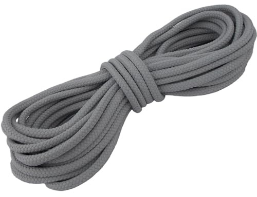 PPM Seil 5mm Polypropylen Schnur – Meterware 10m 20m 30m 50m – Standardfarben – Flechtschnur für DIY, Makramee, Outdoor, Deko (Mattgrau, 10m)
