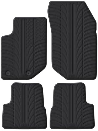 Travall Fussmatten Auto Set für Jeep Avenger (2023-) Auto Zubehör Innenraum 100% Passgenau Gummimatten Antirutsch Fußmatten Schwarz Robuste Pflegeleichte Gummifußmatten