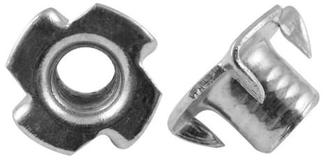 Dado a T a 4 punte, Dadi a T a quattro griffe in acciaio al carbonio zincato da M3 a M8, confezione da più quantità(20pcs,M6)