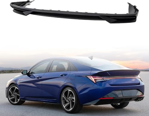 Rear Lower Valance Apron Compatible with 2021-2023 Hyundai Elantra - Air Dam Deflector Valance Panel - Direct Replacement for Essential/SEL/SE/Limited/Ultimate Trims - OEM# 86612AB000, HY1195134